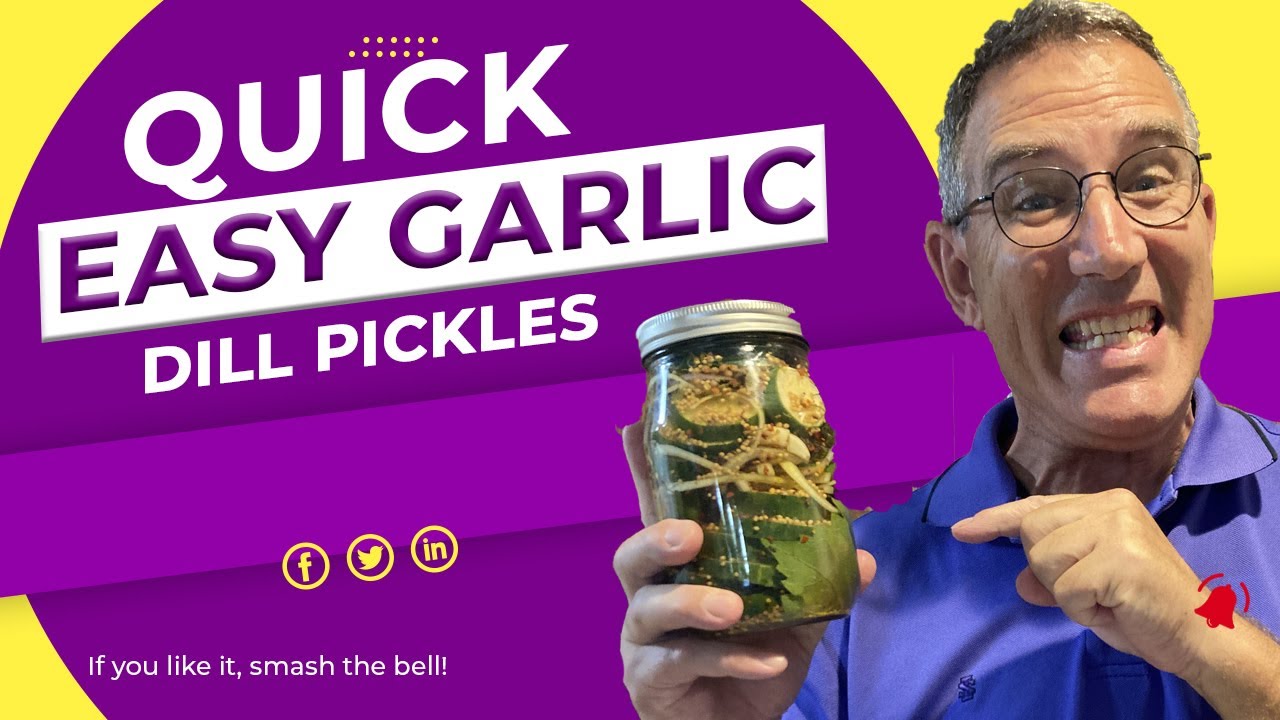 Quick and Easy, Garlic, Dill Refrigerator Pickles Packed with