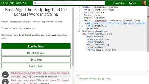 Basic Algorithm Scripting Find the Longest Word in a String free code camp   Dani