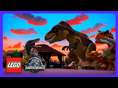 Giant Dino Mech Battle! 🦖 - LEGO Jurassic World | Kids Cartoons | WildBrain Hero Tower
