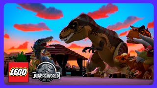 Giant Dino Mech Battle! 🦖 - LEGO Jurassic World | Kids Cartoons | WildBrain Hero Tower