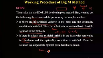 Linear Programming Problem (Big M method) | Artificial Variable Method | Penalty Method