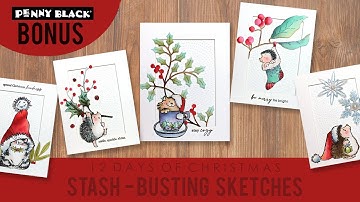 Stash-Busting Sketches | BONUS Creating with Christmas Critters | 12 Days of Christmas Cardmaking