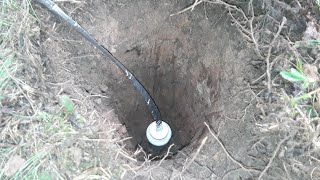 deep underground detonation of anhydrous TACN, • 130g with quickmatch initiation