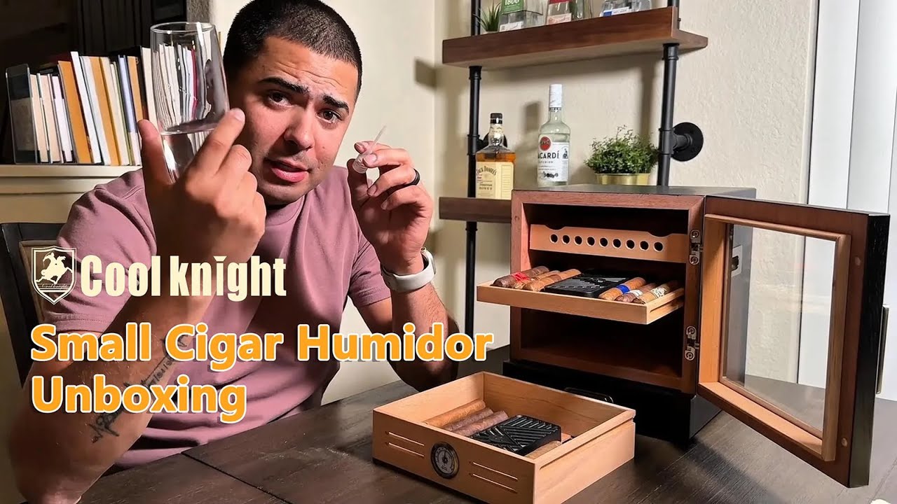 COOL KNIGHT Cedar Cigar Humidor unboxing