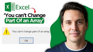 How to Fix You can t change part of an array When Sorting or EditingDeleting Cell in Excel 2026