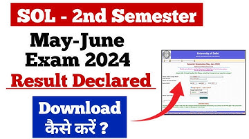 du sol 2nd Semester result declared | sol second semester result