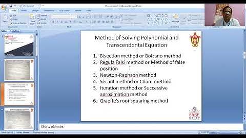 Polynomial and Transcendental equation