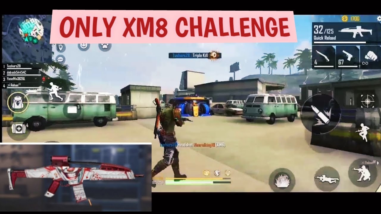 ONLY XM8 GUN CHALLANGE (CLASH SQUARED RANKED) || FREE FIRE 👍🏻🙏 - YouTube