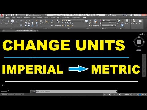 How to change units in AutoCAD from inches to mm