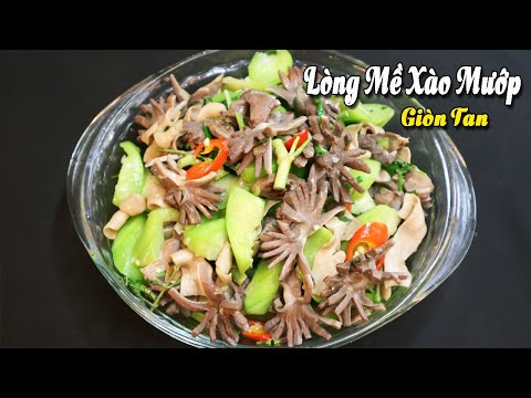 Cách Làm Lòng Mề Xào Mướp Giòn Thơm Đẹp mắt - Chicken gizzard recipe