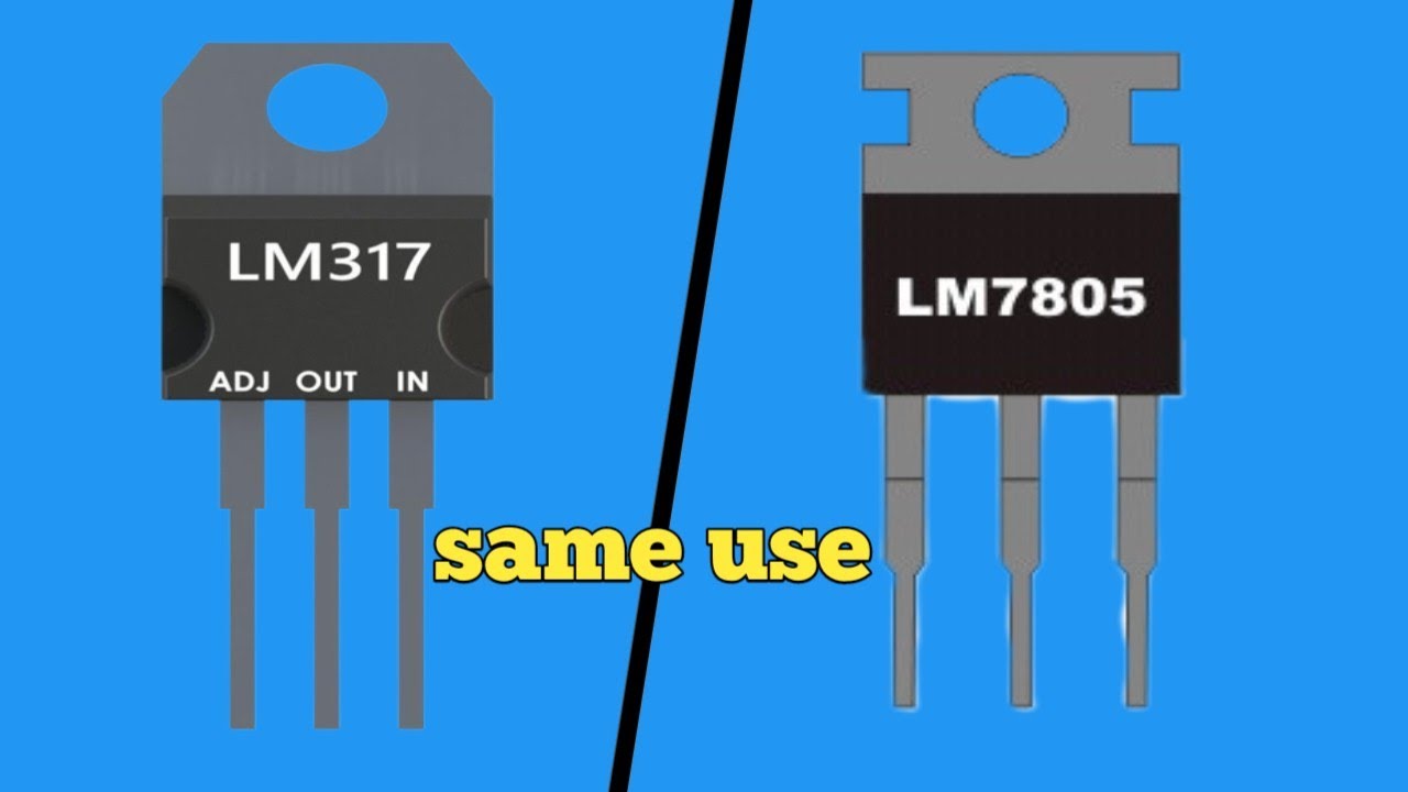 lm7805 and lm317 ic same use || - YouTube