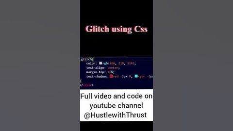 Glitch effect in css link in description #glitch #css #shorts
