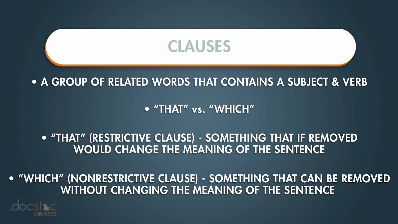 Clauses Business Writing & Grammar YouTube