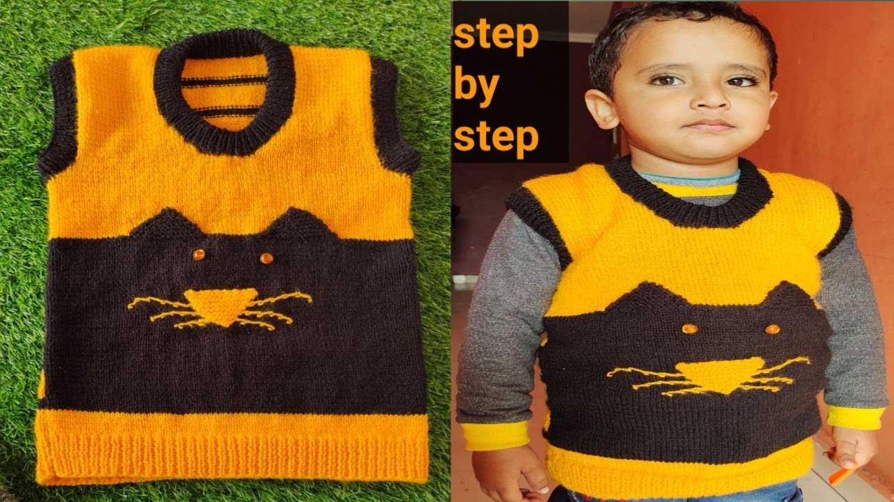 गोल गले का स्वेटर कैसे बनाएं/4 to5 year के बच्चे के स्वेटर के गले में कितने फंदे रखे/step by step