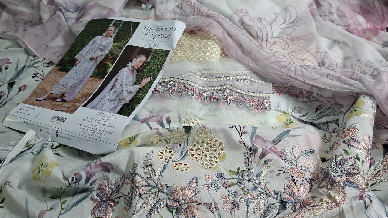 FLORAL 🌸 MOTIFS BLOOMING💗OF ELEGANCE YARDS EID 💖ARRIVALS WITH PATCHES EMBROIDERY & PURE DUPATTAZ 👌 