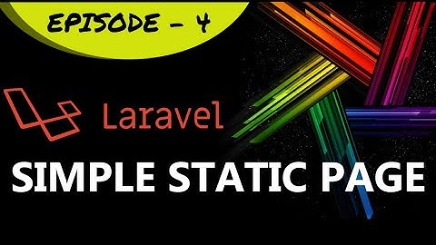 Epi-4 Static page | Laravel in Tamil
