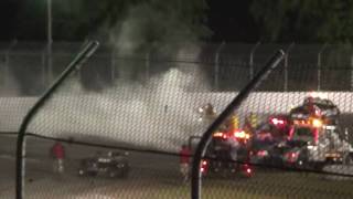 Johnny Benson ISMA Supermodified Crash - Berlin Raceway