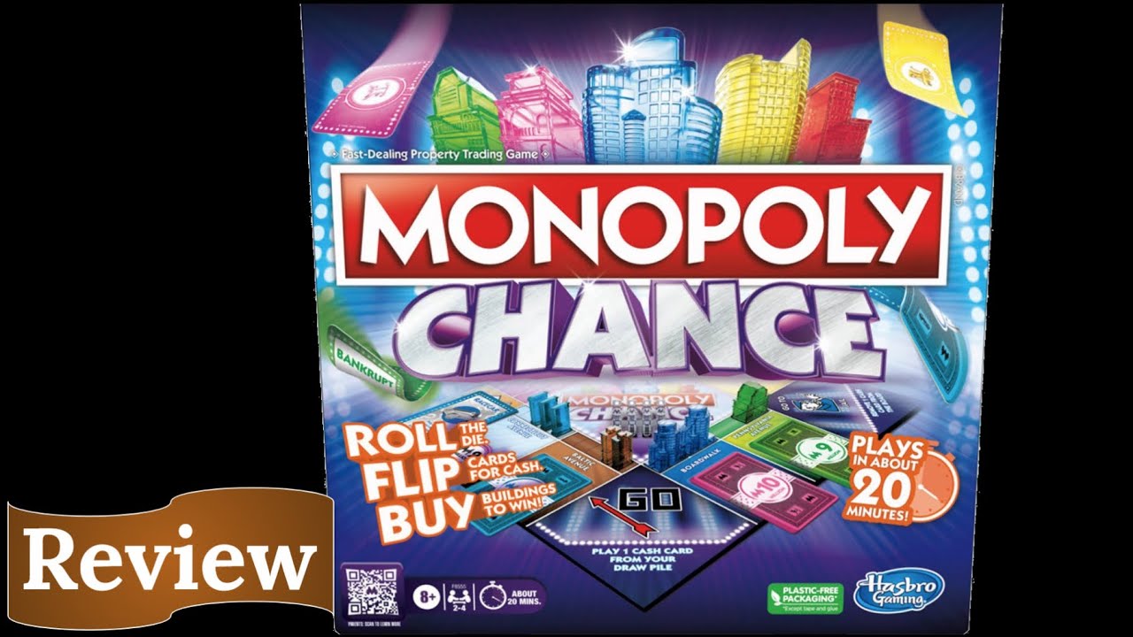 Monopoly Chance Board Game, Fast-Paced Monopoly Game, 20 Min