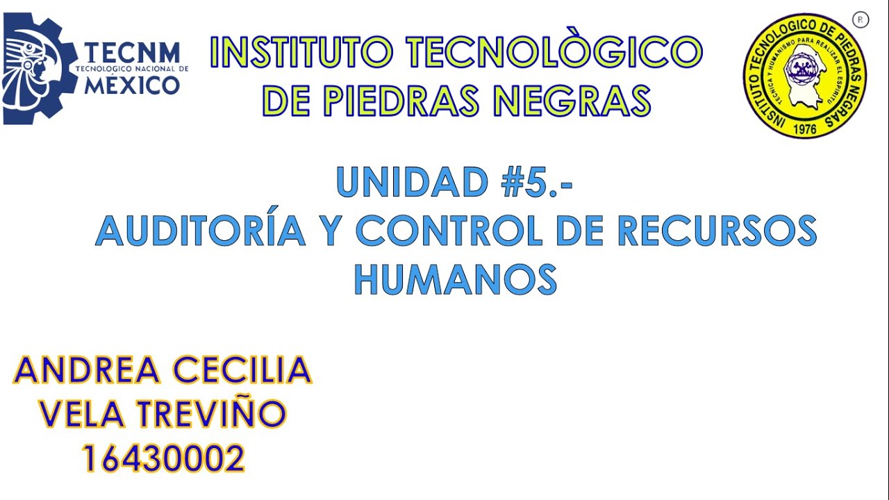Auditoria Y Control De Recursos Humanos Unidad 5