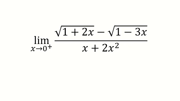 limit as x approaches 0 from the right of (sqrt(1+2x)-sqrt(1-3x))/(x+2x^2) | L'Hôpital's Rule