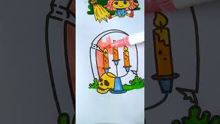 Halloween Coloring Book Page Coloring | for Teens and Adults #coloringbook #coloringfun #halloween