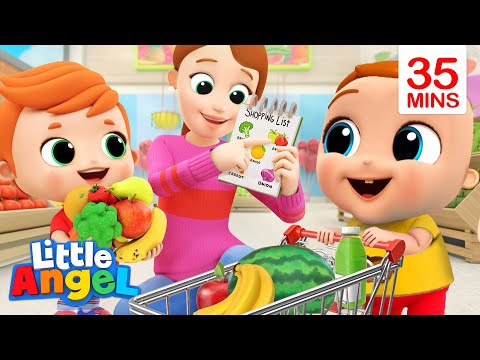 Thumbnail for Fruits and Veggies Make Us Healthy | More Little Angel Kids Songs & Nursery Rhymes