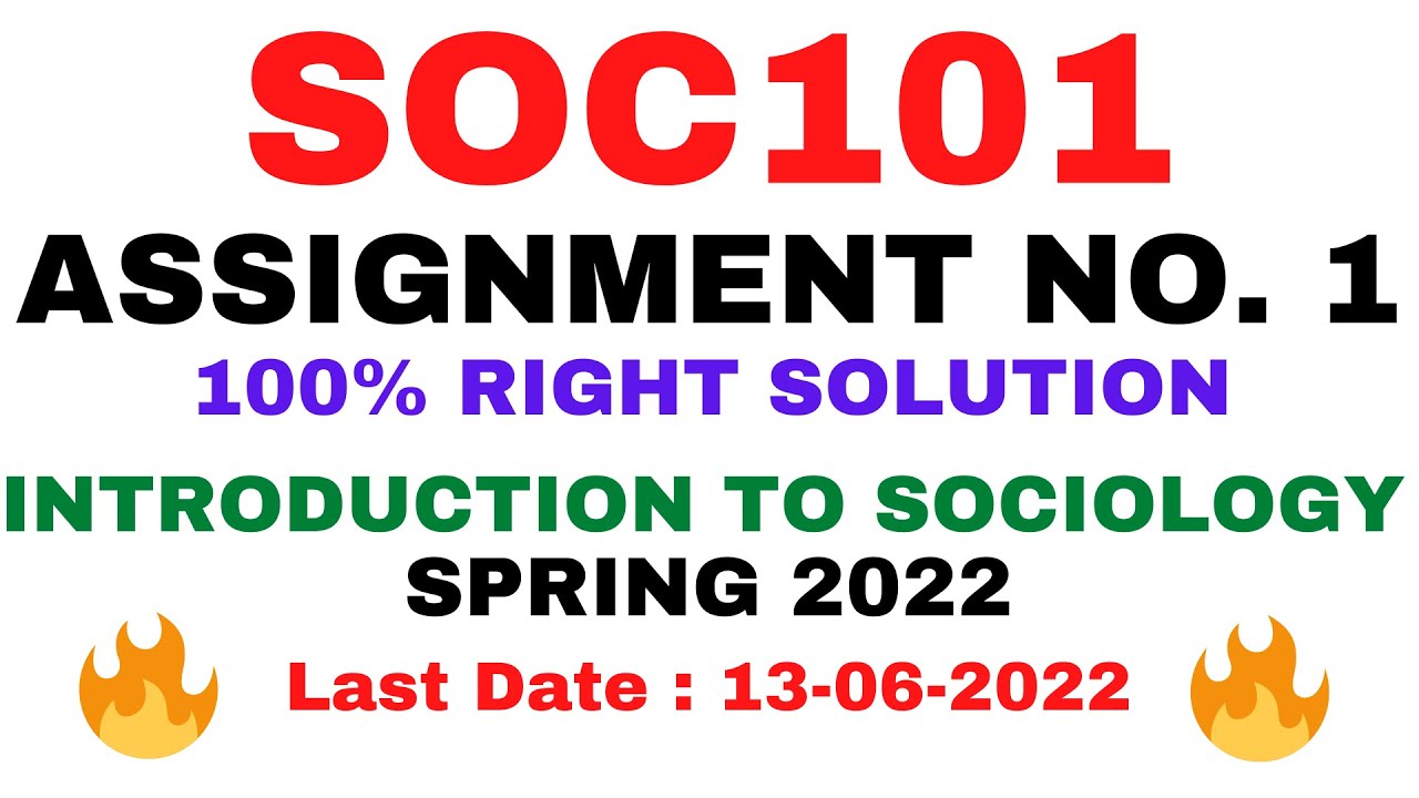 introduction to sociology (soc101) assignment no. 01