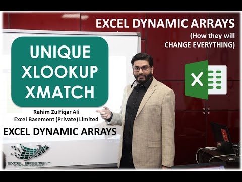 UNIQUE, XLOOKUP, XMATCH Functions - Excel Dynamic Array - YouTube