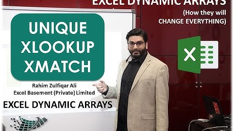 UNIQUE, XLOOKUP, XMATCH Functions - Excel Dynamic Array