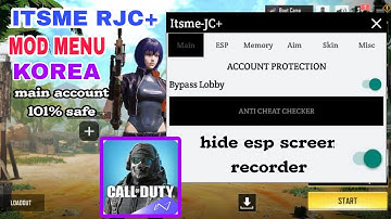 KOREA MOD MENU ITSME RJC+ FREE ALL COUNTRY HIDE ESP SCREEN RECORDER #cod