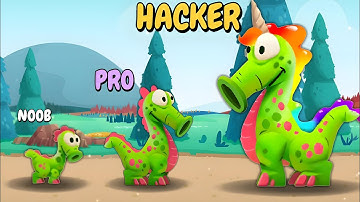NOOB vs PRO vs HACKER SPITTOSAURUS NEW SKIN DINO BASH 2 TRAVEL THRU TIME GAMEPLAY#dinobash2#dinobash