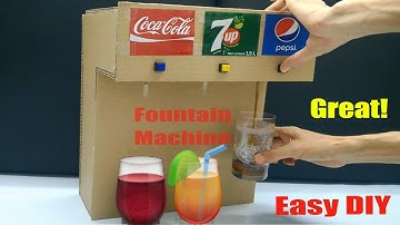 How to Make Coca Cola Soda Fountain Machine at Home with 3 Different Drinks Easy