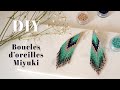 Tutoriel boucles doreilles indiennes en perles miyuki