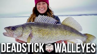 DEADSTICKING Walleyes on the Ice (SUPER EASY SYSTEM)