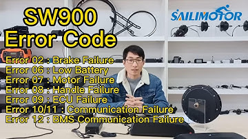 Ebike Display SW900 Error Code Troubleshooting .