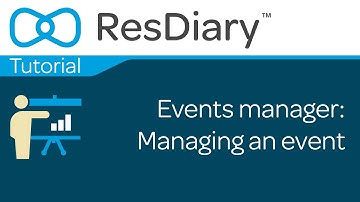 Events manager: managing an event