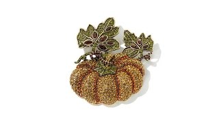 Heidi Daus "Precious Pumpkin" Crystal Pin