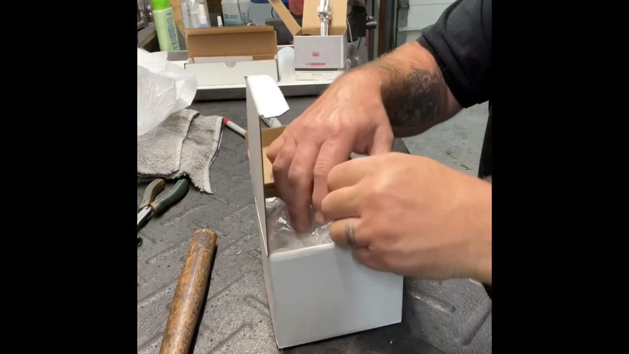 Installing spiral locks into piston. Blossom racing, Jr dragster, Junior dragster. YouTube