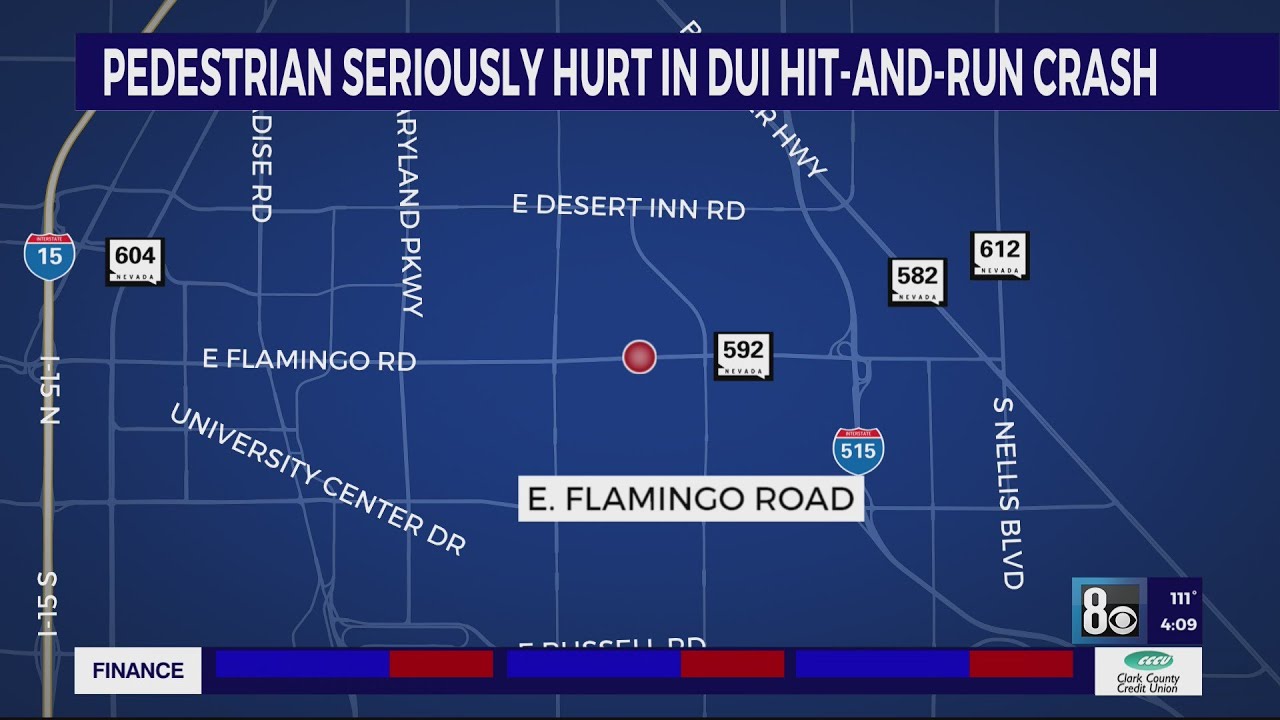 Pedestrian critically injured after hit-and-run crash in Las Vegas ...