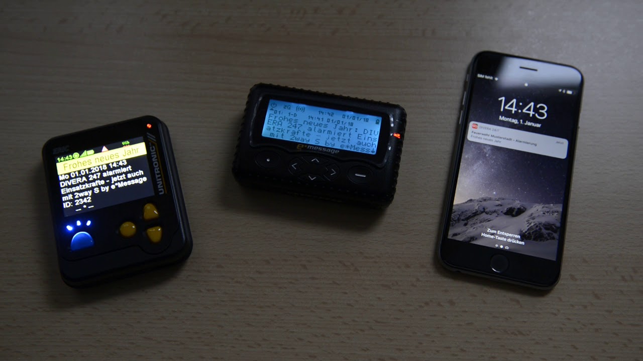 Alarmierung mit 2wayS by eMessage (POCSAG), UNITRONIC ERIC®Pager (GSM
