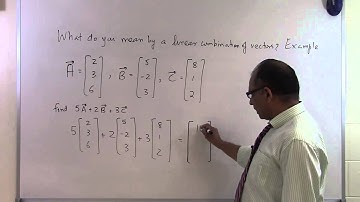 Chapter 04.02: Lesson: What Do You Mean By Linear Combination of Vectors?: Example