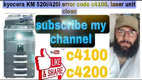 how to kyocera km 520i/420i code c4100/c4200| latest video| ghani trader