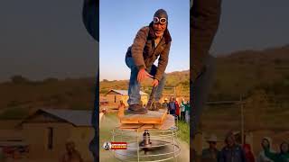 Old Man Built a Real Flying Hoverboard from Trash! 😱🛹🚀 #DIY #Innovation #Hoverboard #genius