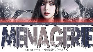 Karina (카리나) - MENAGERIE (Color Coded Lyrics Esp/Rom/Han/가사) Resimi