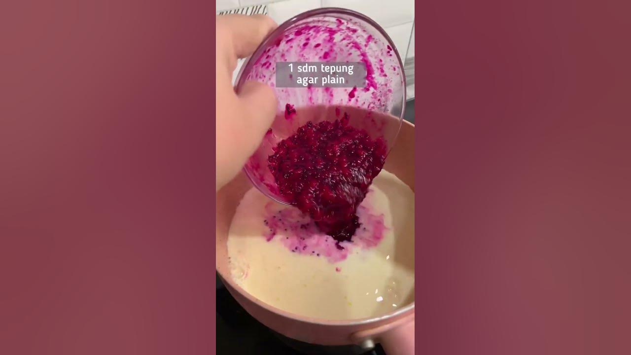 Resep Puding Buah Naga Satset Buat Bayi dan Toddler | Cr: @janeriahareda