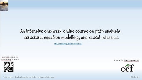 Online course on path analysis, structural equations and causal inference: Introductory lecture