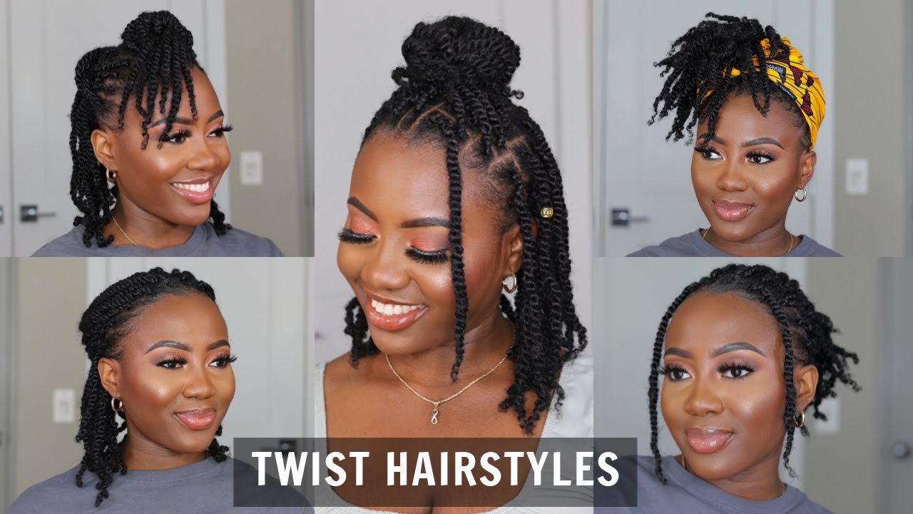 11 Ways to Style your Short Twist | QUICK and EASY Hairstyles - YouTube