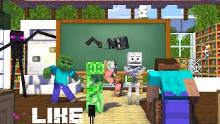 Monster School : When monster school became hero (Herobrine ) - Minecraft Animation