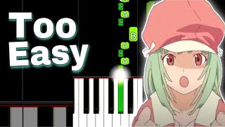 Renai Circulation - Bakemonogatari OP 4 | EASY Piano Tutorial #Shorts