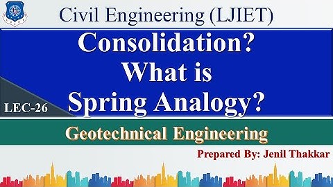 Lec-26_Consolidation Basics and Spring Analogy | Geotechnical Engineering | Civil Engineering